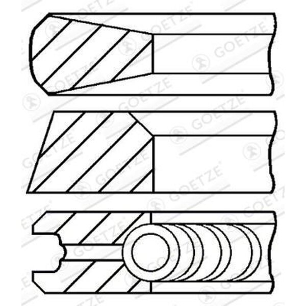GOETZE ENGINE 08-105500-00 Kolbenringsatz