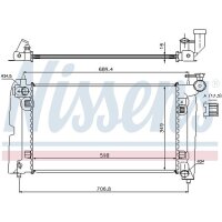 NISSENS 64646A Kühler, Motorkühlung