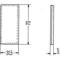 HELLA 8RA 004 412-021 Rückstrahler