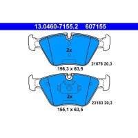 ATE 13.0460-7155.2 Bremsbelagsatz, Scheibenbremse