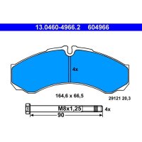 ATE 13.0460-4966.2 Bremsbelagsatz, Scheibenbremse