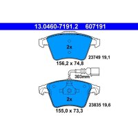 ATE 13.0460-7191.2 Bremsbelagsatz, Scheibenbremse