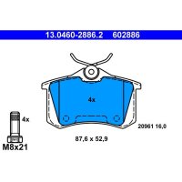 ATE 13.0460-2886.2 Bremsbelagsatz, Scheibenbremse