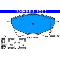 ATE 13.0460-3815.2 Bremsbelagsatz, Scheibenbremse