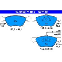 ATE 13.0460-7140.2 Bremsbelagsatz, Scheibenbremse