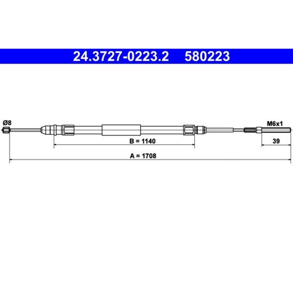 ATE 24.3727-0223.2 Seilzug, Feststellbremse