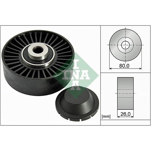 Schaeffler INA 532 0370 20 Umlenk-/Führungsrolle, Keilrippenriemen