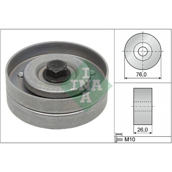 Schaeffler INA 532 0402 30 Umlenk-/Führungsrolle, Keilrippenriemen
