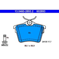ATE 13.0460-2893.2 Bremsbelagsatz, Scheibenbremse