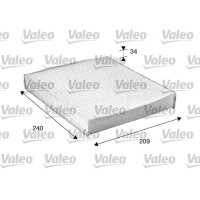 Innenraum-/Pollenfilter Valeo 698882 243x210x34mm - 1...