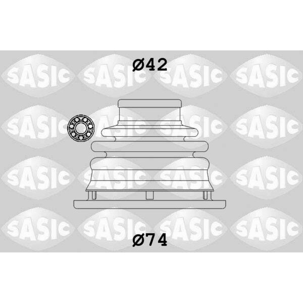 SASIC 4003470 Faltenbalgsatz, Antriebswelle