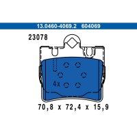 ATE 13.0460-4069.2 Bremsbelagsatz, Scheibenbremse
