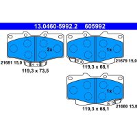 ATE 13.0460-5992.2 Bremsbelagsatz, Scheibenbremse