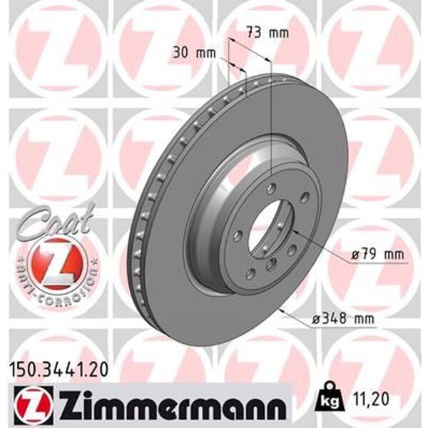 ZIMMERMANN 150.3441.20 Bremsscheibe