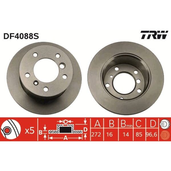 TRW DF4088S Bremsscheibe