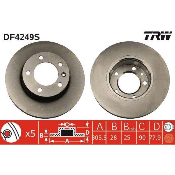 TRW DF4249S Bremsscheibe