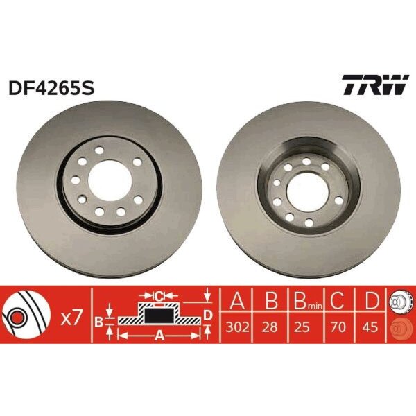 TRW DF4265S Bremsscheibe