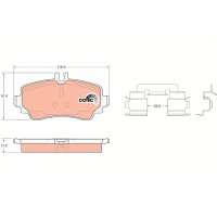 TRW GDB1293 Bremsbelagsatz, Scheibenbremse