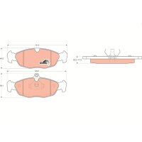 TRW GDB1040 Bremsbelagsatz, Scheibenbremse
