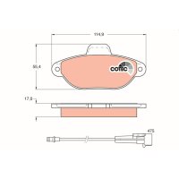 TRW GDB1115 Bremsbelagsatz, Scheibenbremse