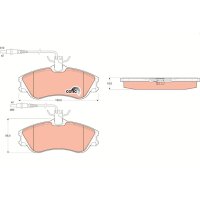 TRW GDB1260 Bremsbelagsatz, Scheibenbremse