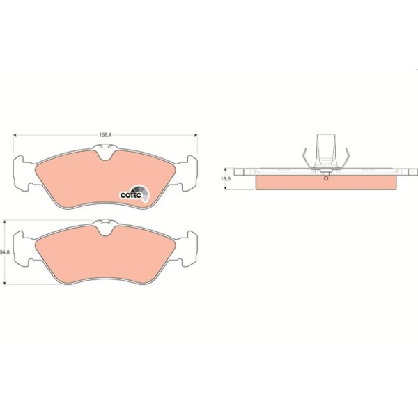TRW GDB1263 Bremsbelagsatz, Scheibenbremse