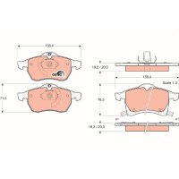 TRW GDB1350 Bremsbelagsatz, Scheibenbremse