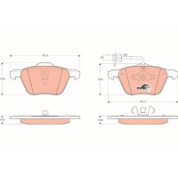 TRW GDB1460 Bremsbelagsatz, Scheibenbremse