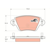 TRW GDB1525 Bremsbelagsatz, Scheibenbremse