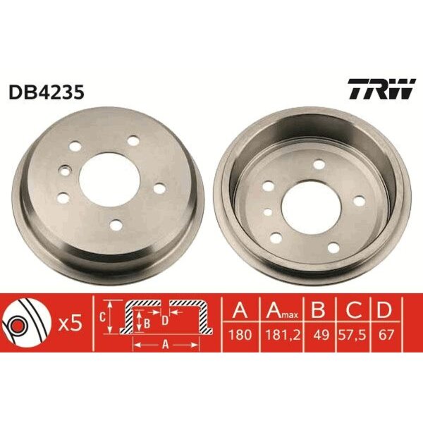 TRW DB4235 Bremstrommel