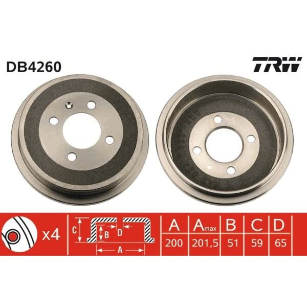 TRW DB4260 Bremstrommel