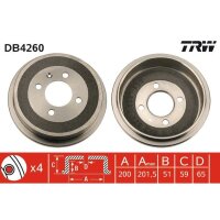 TRW DB4260 Bremstrommel