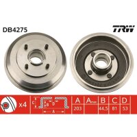 TRW DB4275 Bremstrommel