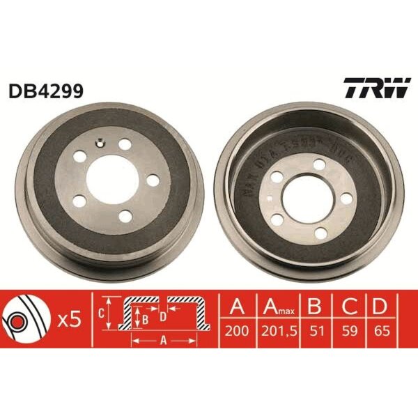 TRW DB4299 Bremstrommel