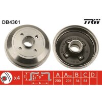 TRW DB4301 Bremstrommel