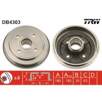 TRW DB4303 Bremstrommel