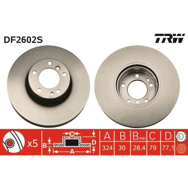 TRW DF2602S Bremsscheibe