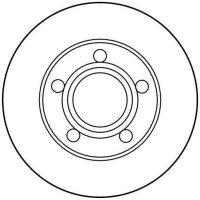Bremsscheibe TRW DF2651 Hinterachse 245mm 5-Loch