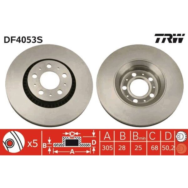 TRW DF4053S Bremsscheibe