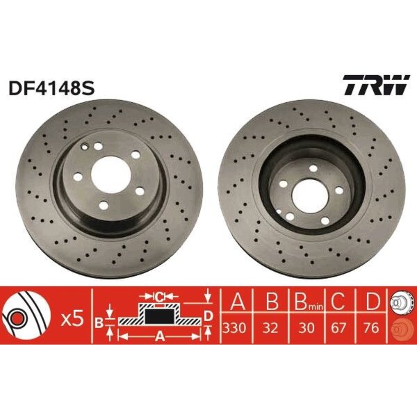 TRW DF4148S Bremsscheibe