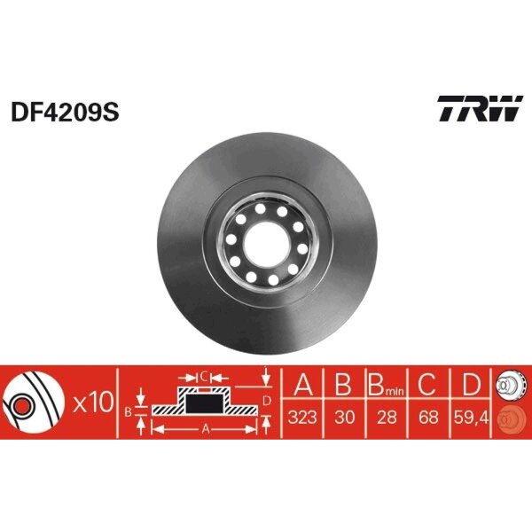 TRW DF4209S Bremsscheibe