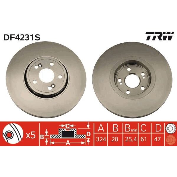 TRW DF4231S Bremsscheibe