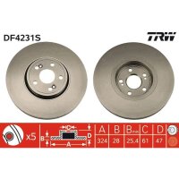 TRW DF4231S Bremsscheibe