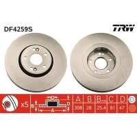 TRW DF4259S Bremsscheibe