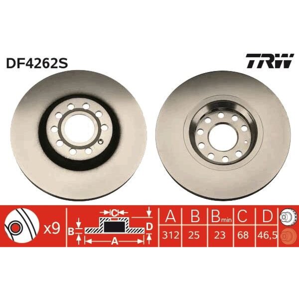 TRW DF4262S Bremsscheibe