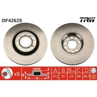 TRW DF4262S Bremsscheibe