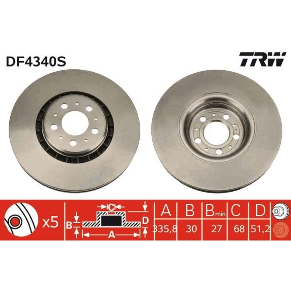 TRW DF4340S Bremsscheibe