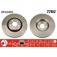 TRW DF4340S Bremsscheibe