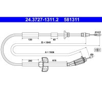 ATE 24.3727-1311.2 Seilzug, Feststellbremse