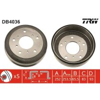 TRW DB4036 Bremstrommel